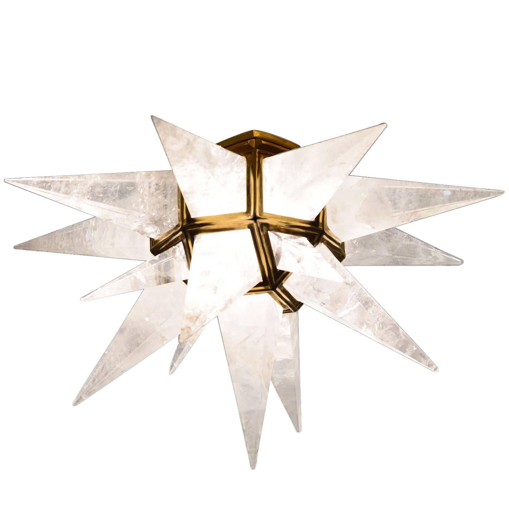 Contemporary Rock Crystal Quartz Flush Mount at 1stDibs