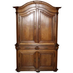 French Oak Deux Corps Cabinet, circa 1880