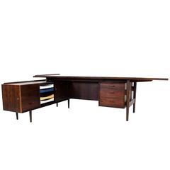 Retro Big Executive L-Shaped Desk by Arne Vodder for Sibast Furniture, Denmark, 1960s