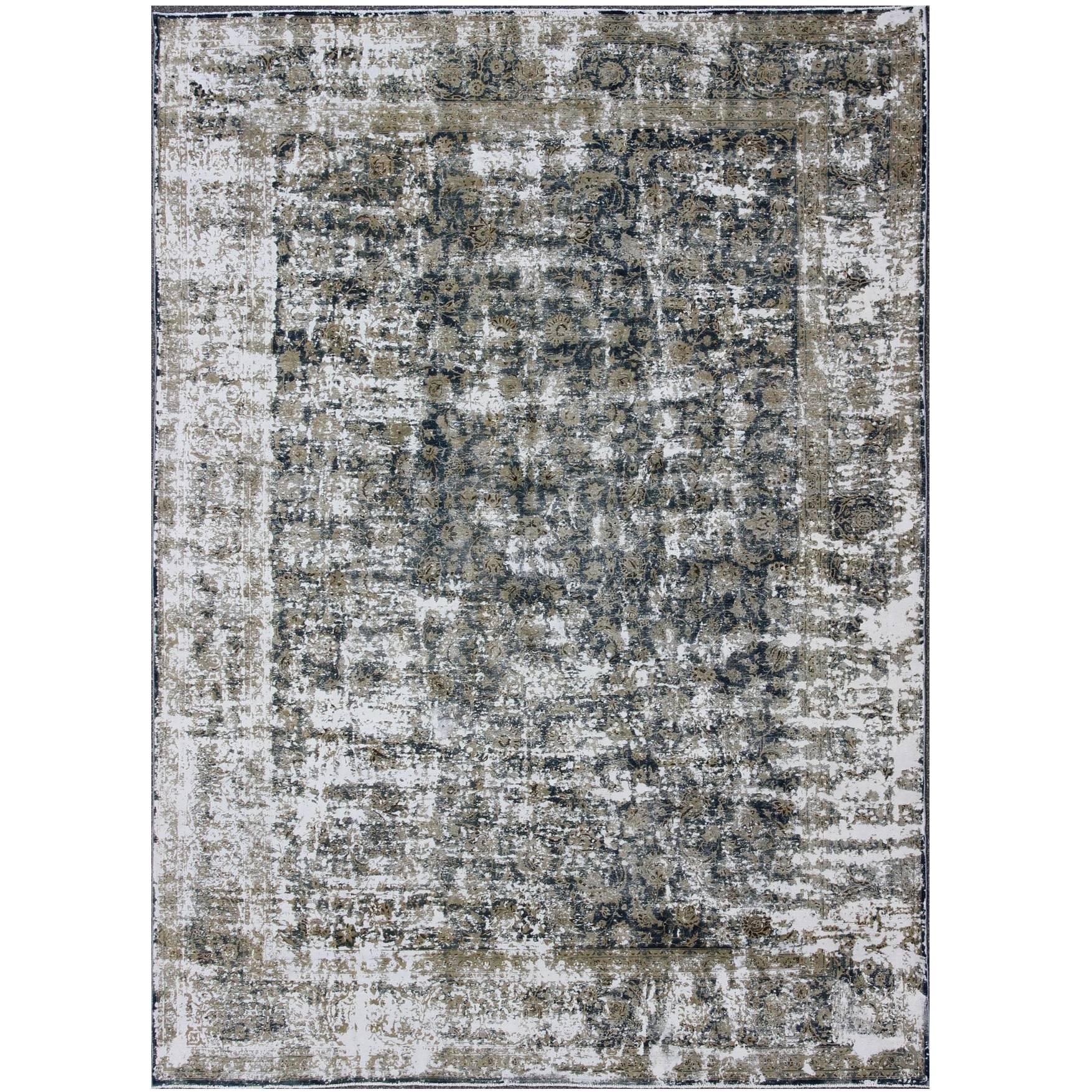 Antiker persischer Teppich im Used-Look mit abstraktem, modernem Design im Angebot