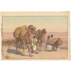 20th Century Japanese Woodblock Print, Hiroshi Yoshida, Shin-Hanga, Afghanistan