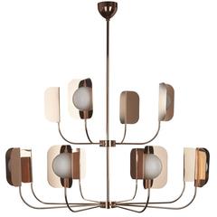Outstanding 'Leaf' Chandelier with a Polished Copper Finish 2