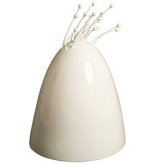 Exclusive White Glazed Ceramic 'in the Wind' Sculpture 7