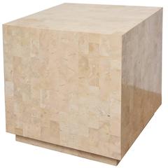 Tessellated Stone Maitland-Smith Cube Side Table and or Art Pedestal
