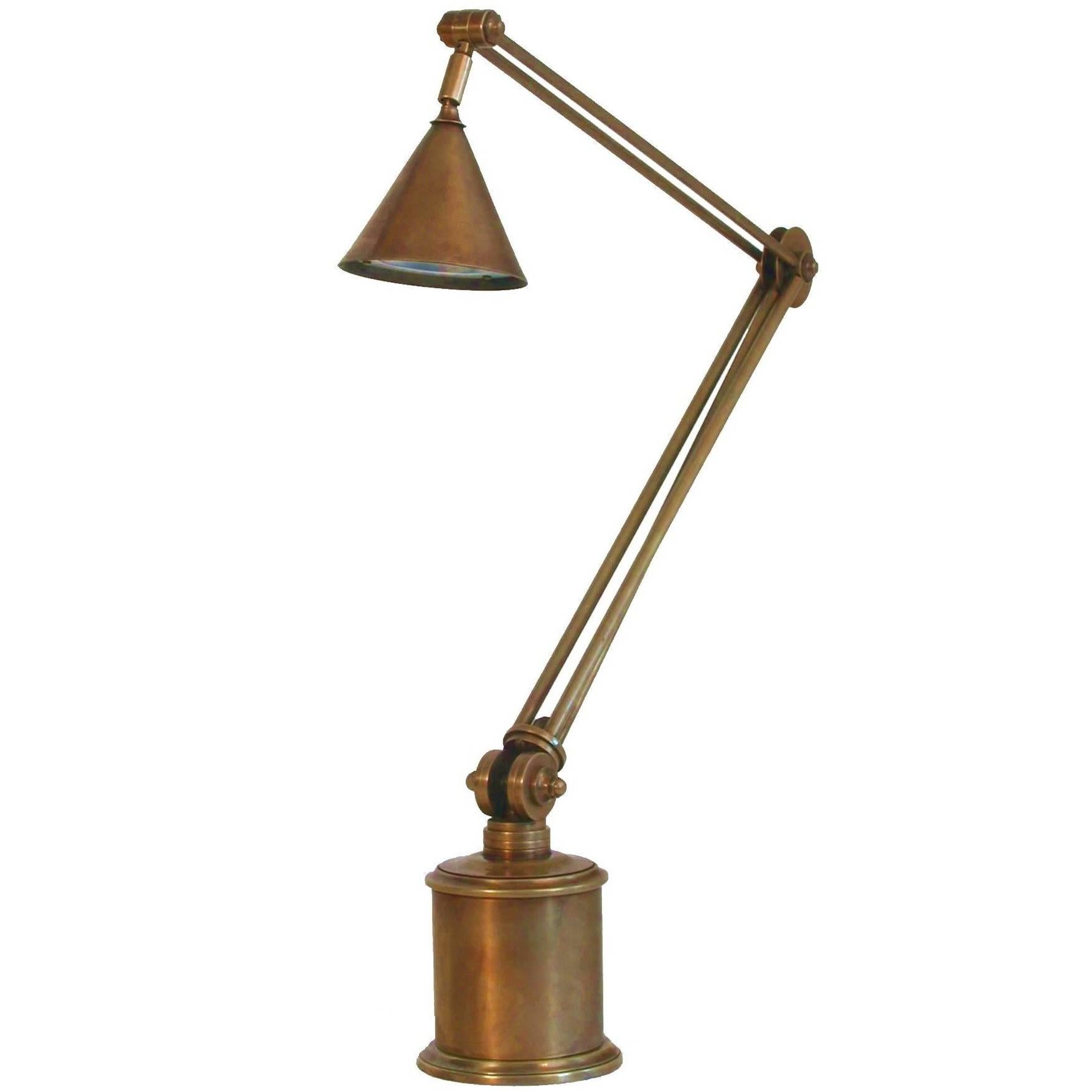 Bronze Adjustable Tournesol Table Lamp by William Lipton Lighting For Sale
