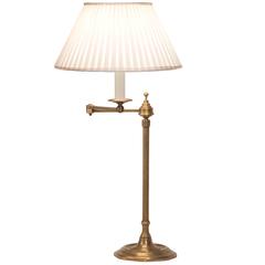 Bronze Adjustable Butler Table Lamp with Shade by William Lipton Lighting