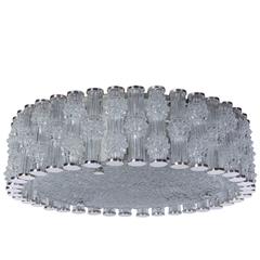 Chic Grand Kaiser Primat Ice Textured Crystal Plafoniere / Flush Mount