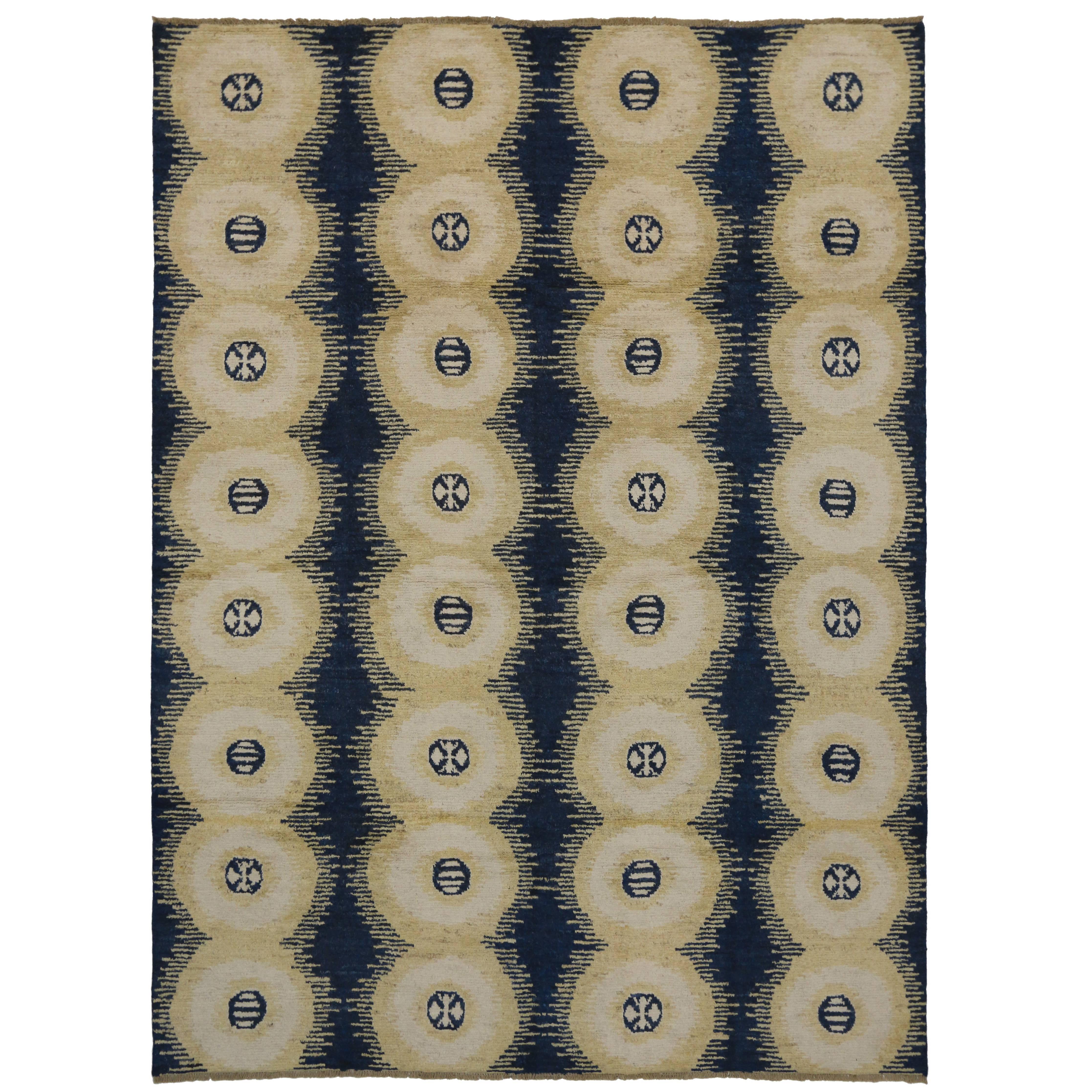 New Contemporary Moroccan Style Rug with Symmetrical Circles and Modern Style