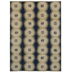 Modern Moroccan Style Rug with Abstract Circles 4