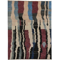 Contemporary Moroccan Style Rug With Post-Modern Style