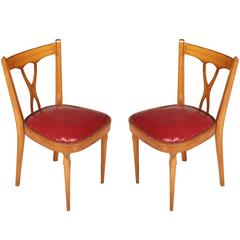 Mid-Century Modern Pair of Side Chairs Melchiorre Bega Style 4