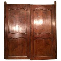 18th Century Antique French Walnut Window-Blind Doors 7