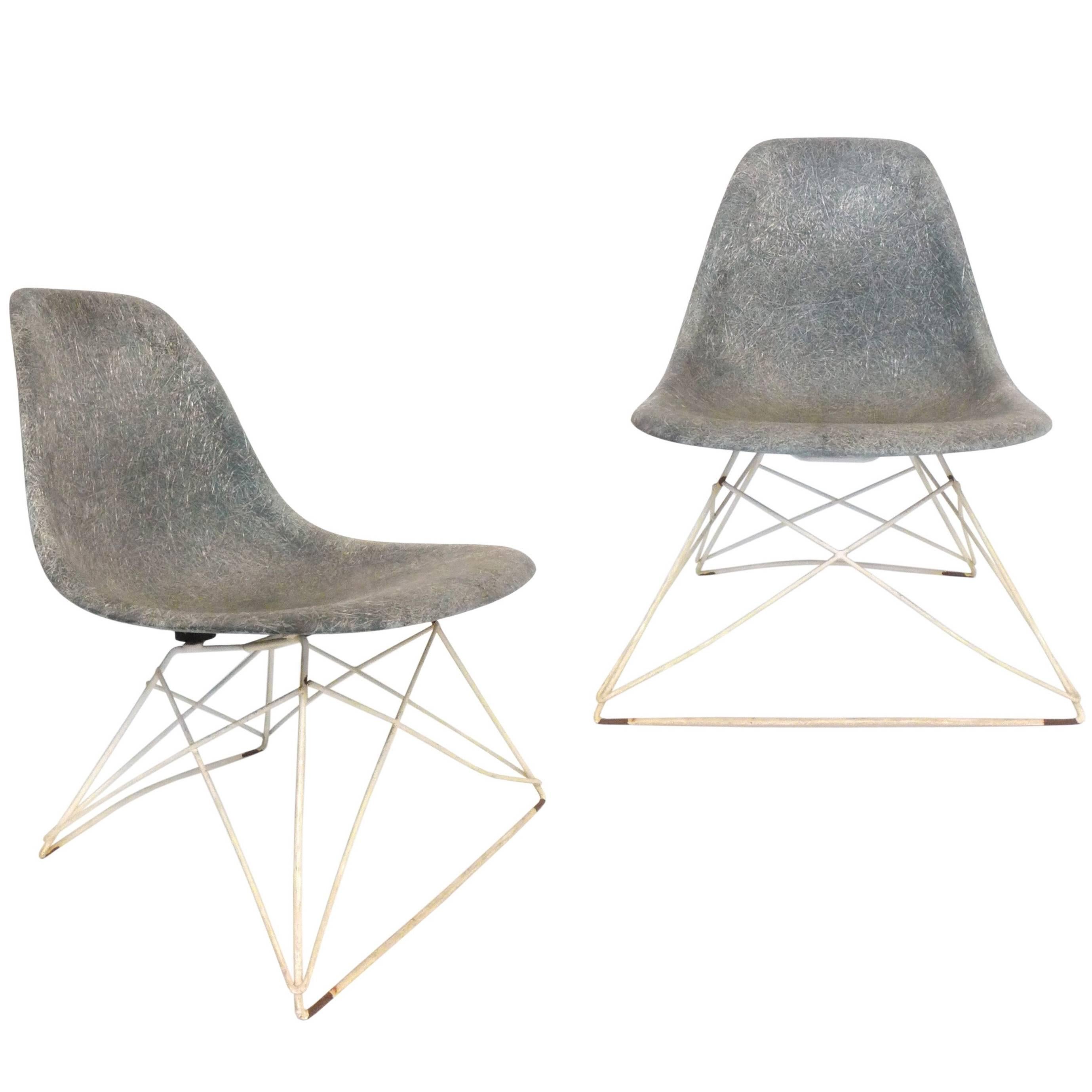 Pair of Low Cat's Cradle Side Chairs by Charles and Ray Eames for Herman Miller