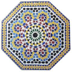 Moroccan Mosaic Table, Octagonal Shape