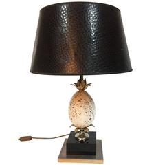 Stunning 1970s Ostrich Egg Table Lamp