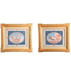 Pair of French Gouaches Depicting Classical Scenes