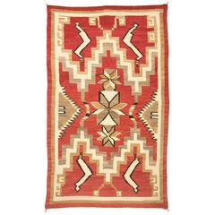 Antique Pictorial Navajo Rug with Snake Pattern, circa 1925