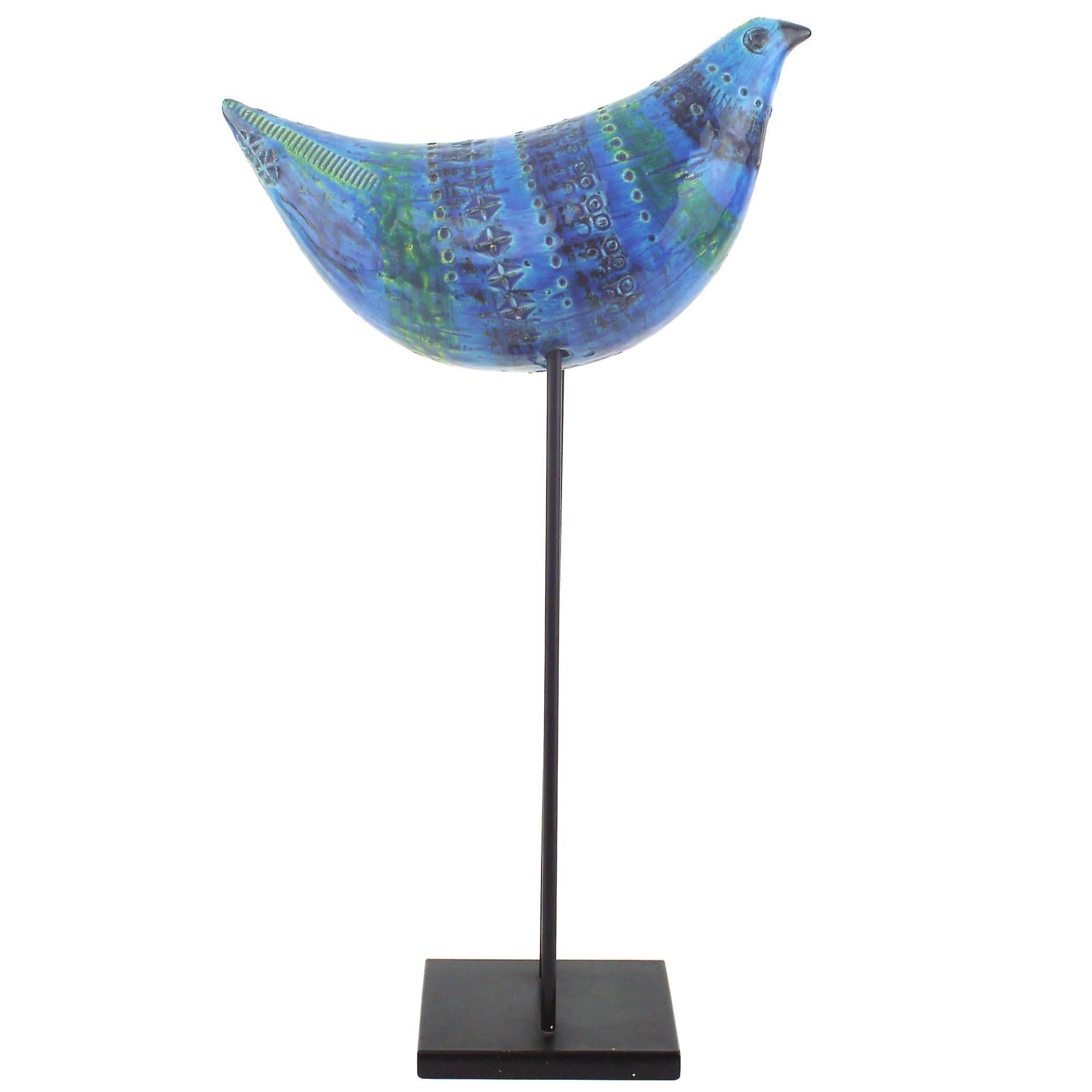 Blue Bird Aldo Londi for Bitossi "Rimini Blu" For Sale