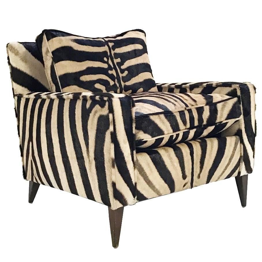Paul McCobb for Custom Craft Lounge Chair Restored in Zebra
