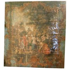 Antique Oil on Canvas with Biblical Scene