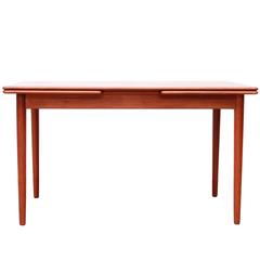 Vintage Danish Modern Extendable Teak Dining Table, 1960s
