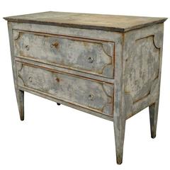 Antique Spanish 19th Century Painted Commode