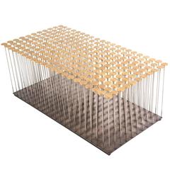 Dischi Coffee or Cocktail Table, Made from Brass and Stainless Steel Base 5