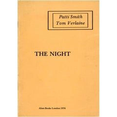 Patti Smith early poetry book "The Night" 1976