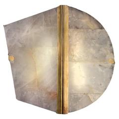 Two Be Wall Lamp White Onyx Antiqued Brass Finish, Reversable 11
