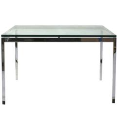 Florence Knoll Glass Top Square Side Table
