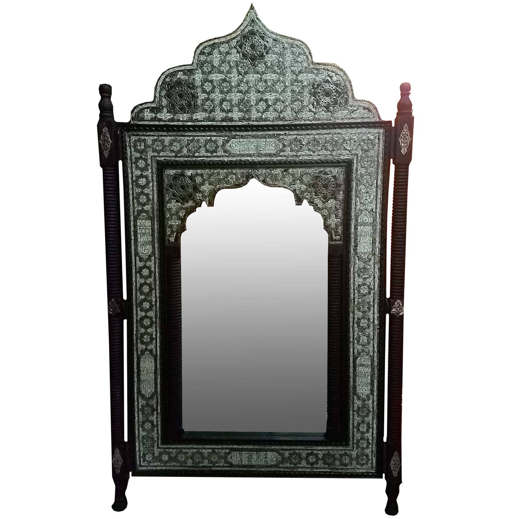 Mirror, Framed with White Camel Bone For Sale