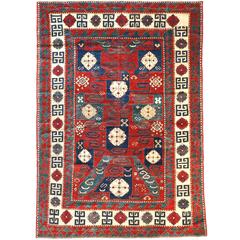 19th Century Pinwheel Kazak Inspired Rug 3