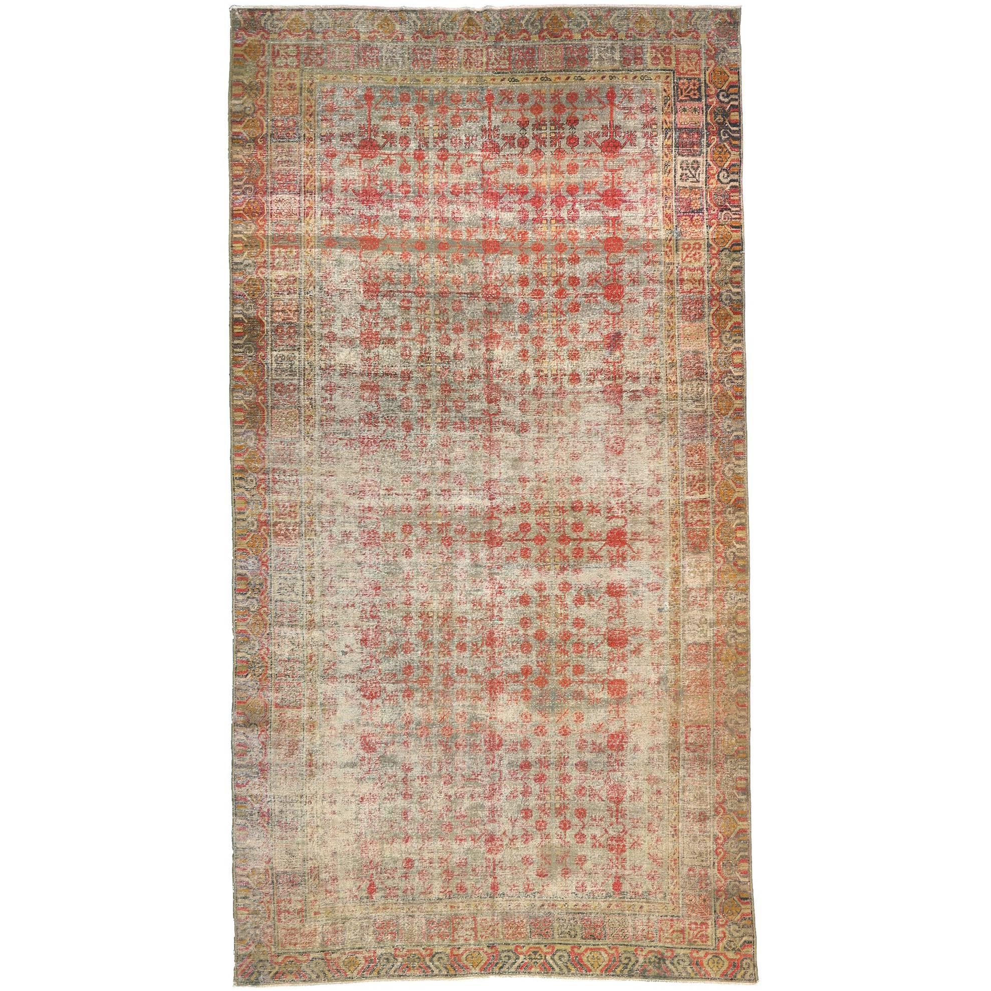 Alfombra Khotan antigua, circa 1880s en venta