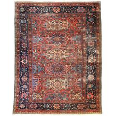 Antique Persian Mahal Rug, circa 1900s 5