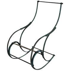 French Mid-19th Century Campaign Rocking Chair, "Officer's Rocking Chair Frame 1