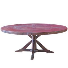 Jonathan Charles Country French Style Walnut Round Dining Table
