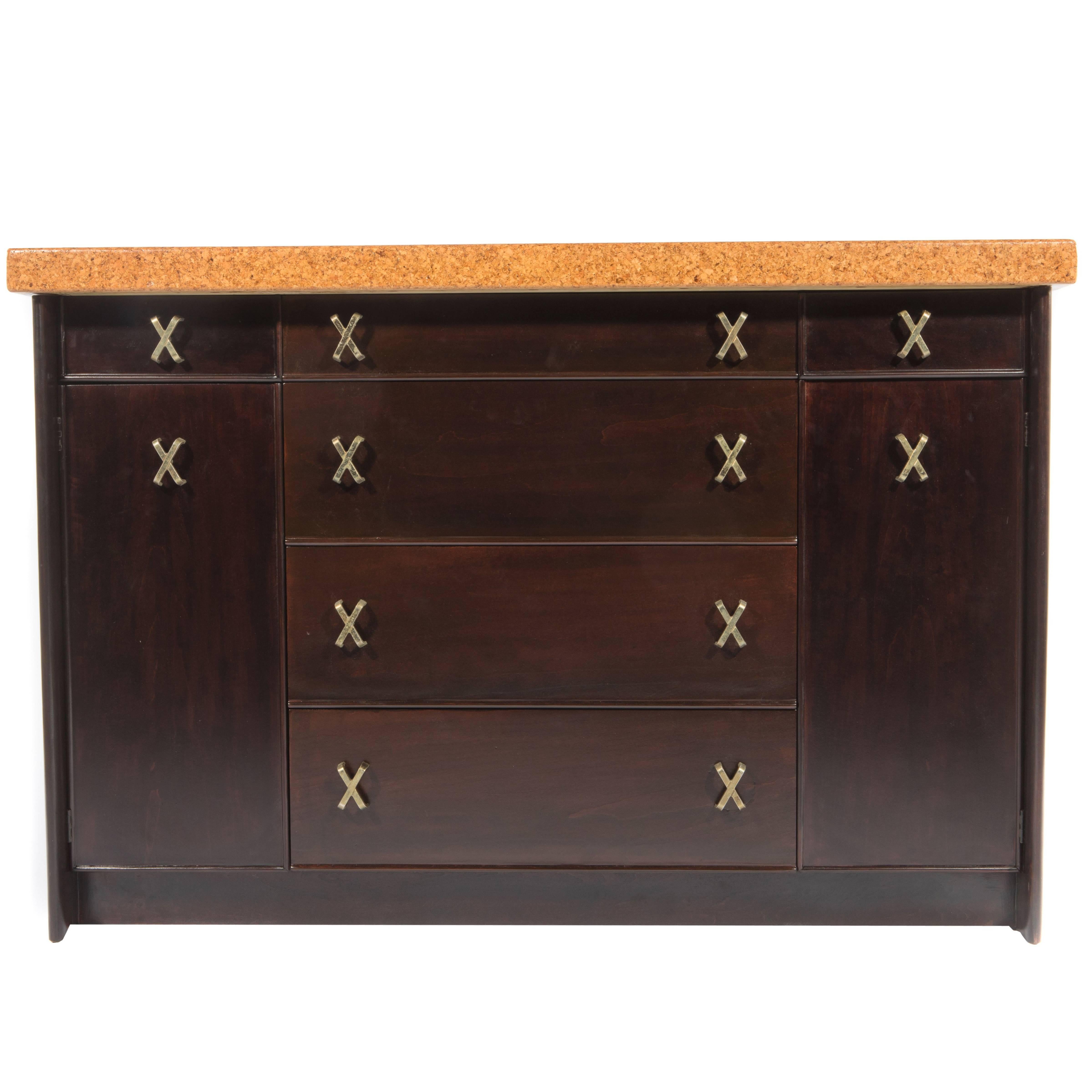 Cork-Top Sideboard by Paul Frankl for Johnson Furniture, circa 1950s
