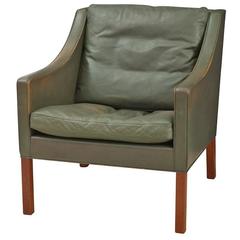Danish Modern Leather Armchair by Børge Mogensen, circa 1965 11