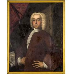 18th Century English Portrait of a Gentleman, Oil on Canvas, Unsigned