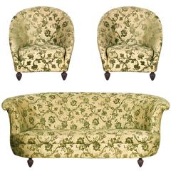 Stunning Art Deco Mid-Century Modern Sofa Armchairs Gio Ponti Style 12