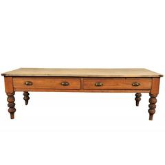 Reclaimed Antique Wood Farm Style Coffee Table 8