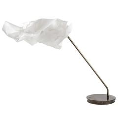 Paper Desk Lamp Handcrafted in Brass, Plastic Film, and Aluminium 11