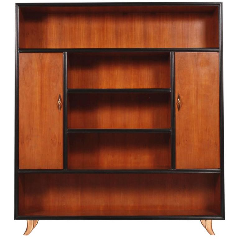 MidCentury Modern Bookcase Cherry Wood by Guglielmo Urlich for
