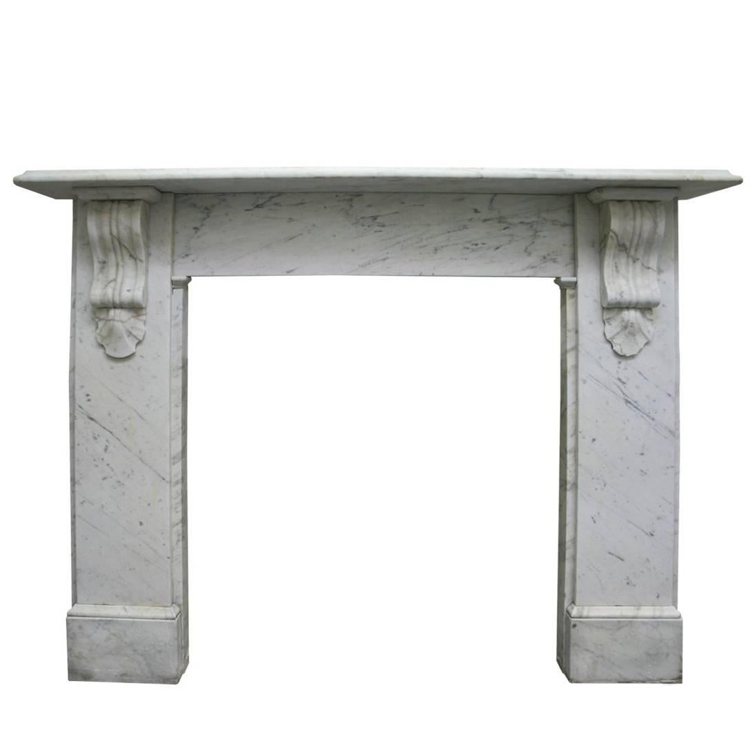 Reclaimed Victorian Carrara Marble Fireplace Surround