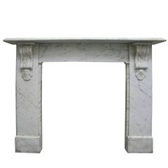 Reclaimed Victorian Carrara Marble Fireplace Surround