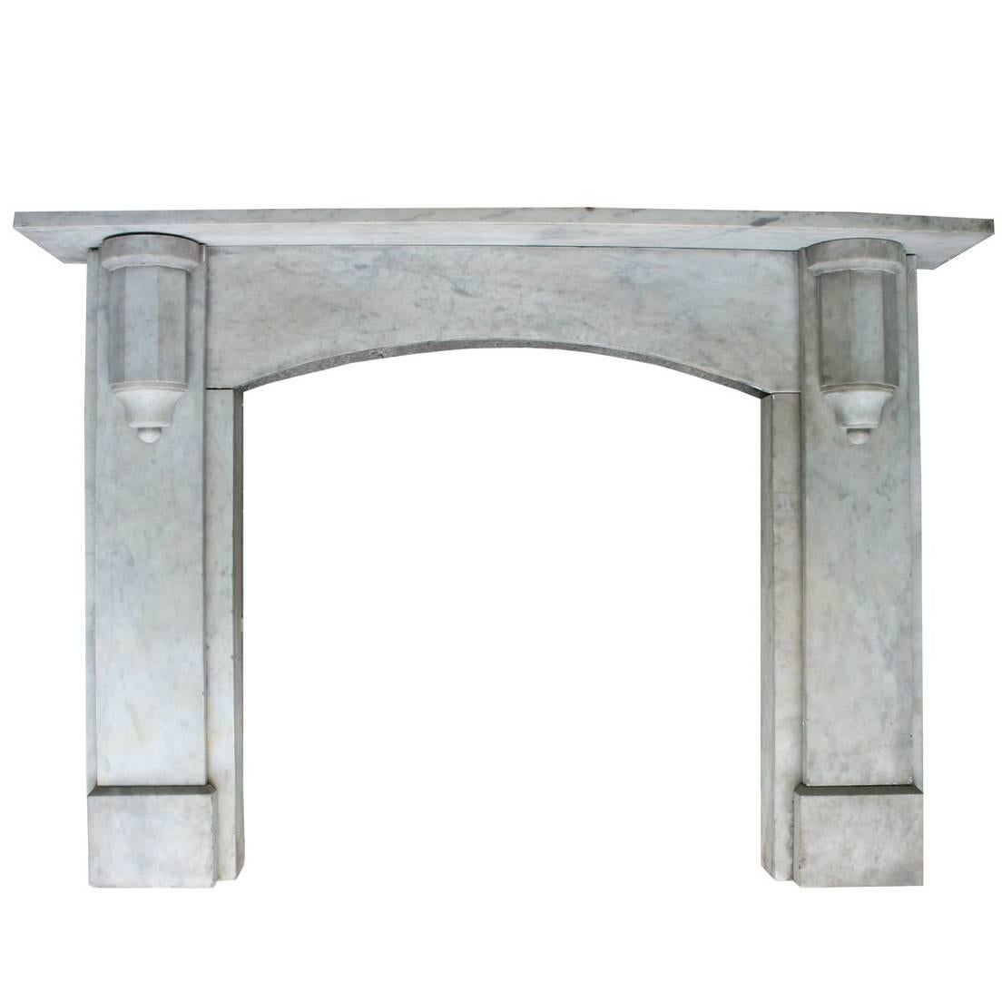 Reclaimed Mid-19th Century Carrara Marble Fire Surround