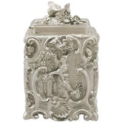 Antique George III Sterling Silver Tea Caddy