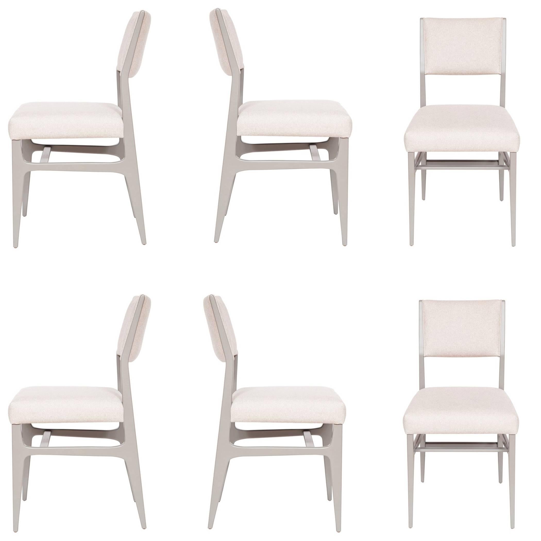 Maze Lacquered Dining Chair Set of Six For Sale