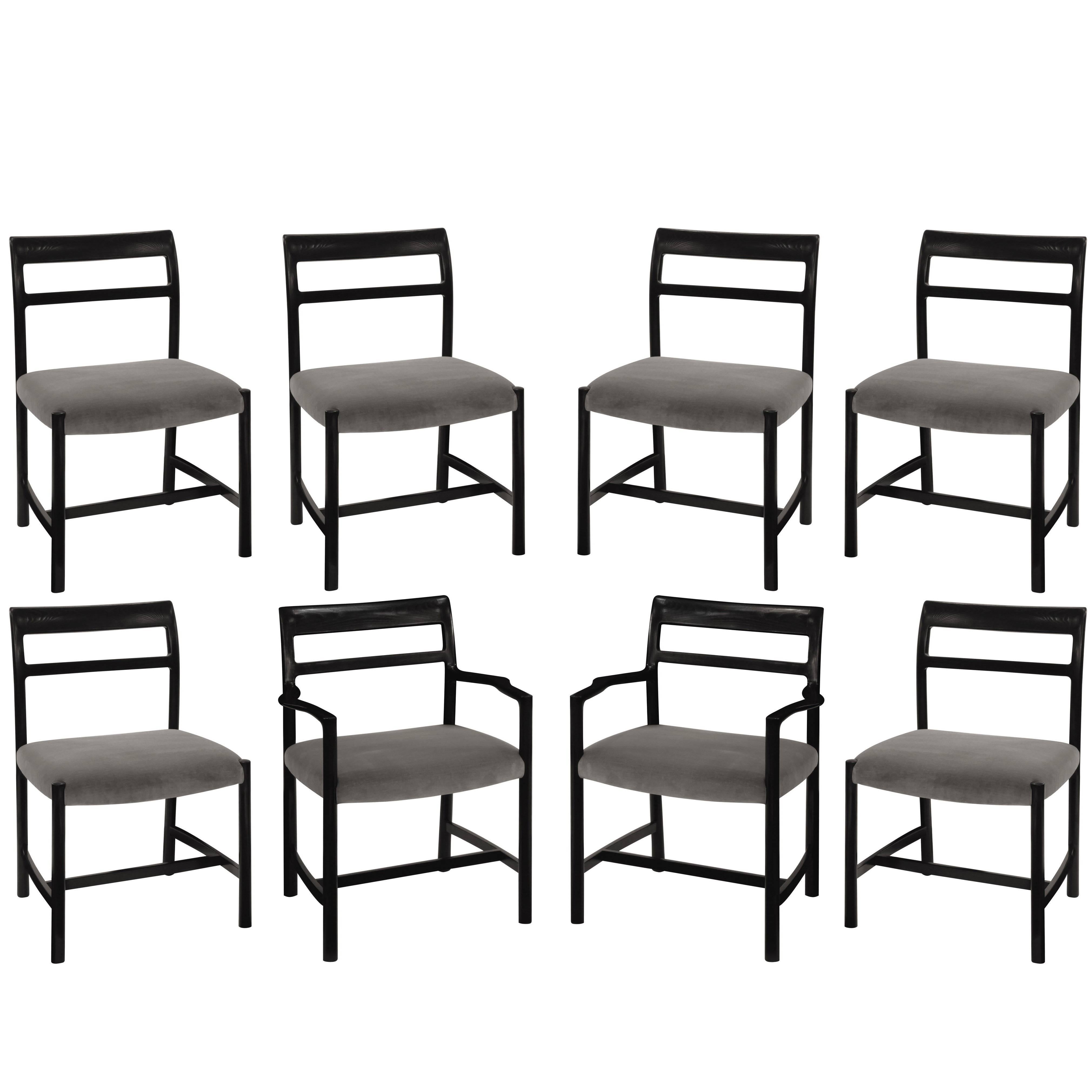 Roger Sprunger Set of Eight Dining Chairs, 1967
