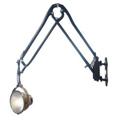 Antique Articulated Dental Exam Wall Lamp